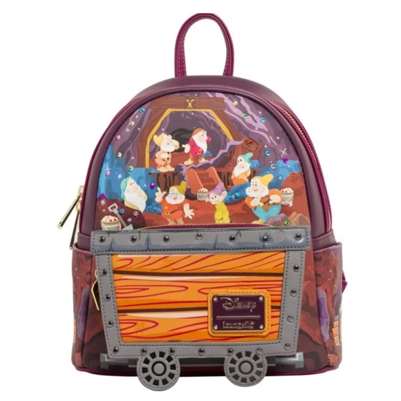Loungefly Disney Snow White Seven Dwarfs Mine Cart Backpack
